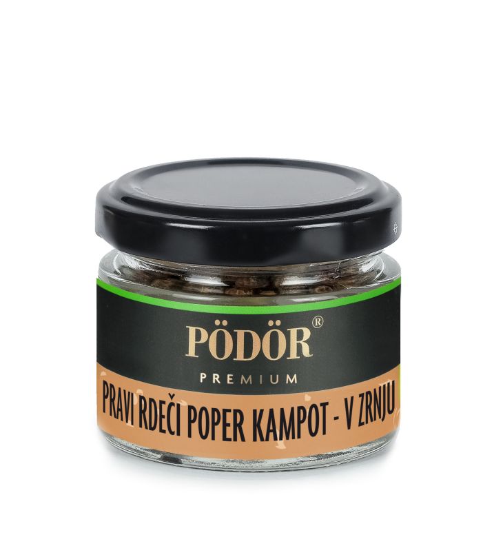 Pravi rdeči poper Kampot - v zrnju