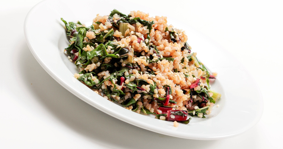 Bulgur z blitvo, Pödör bio sezamovim oljem in Pödör pivskim kisom